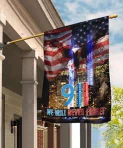 American Flag With The Twin Towers Flagwix™ 911 We Will Never Forget Flag