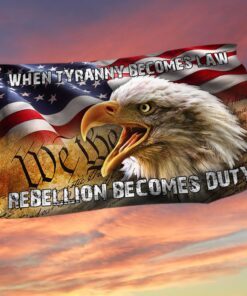 American Grommet Flag When Tyranny Becomes Law, Rebellion Becomes Duty ANL316GF