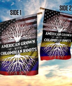 american grown with colombian roots flag 3637