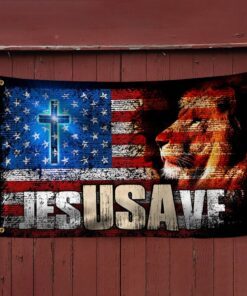 american jesus grommet flag jesus save ttv526gf 2676