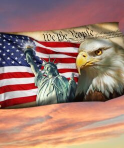 American Patriot Flag American Eagle Grommet Flag QTR61GF