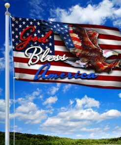 american patriot grommet flag god bless america lnt76gf 1751