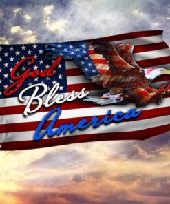 American Patriot Grommet Flag God Bless America LNT76GF