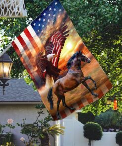 american patriot horse eagle flag trn1364f 8679