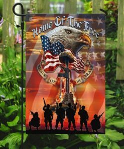 american patriots. home of the free because of the brave eagle flag 1362