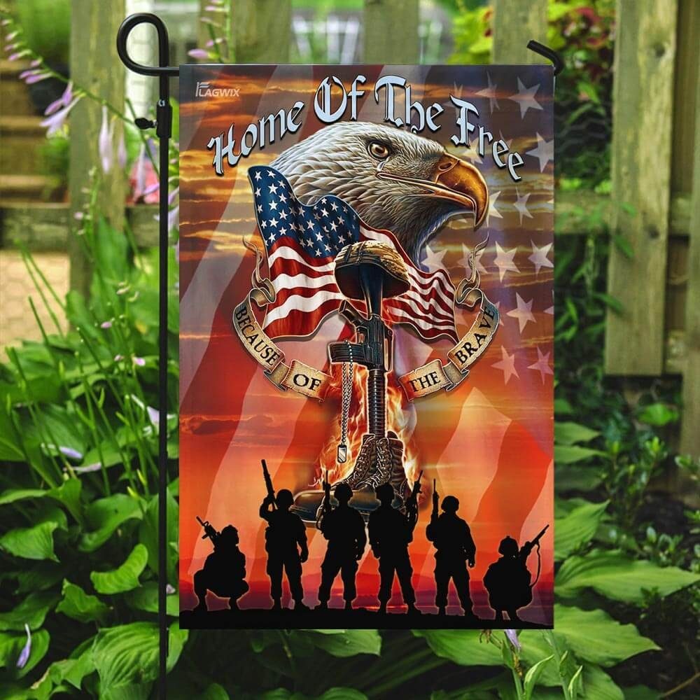 American Patriots. Home Of The Free Because Of The Brave Eagle Flag - Image 7