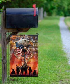 american patriots. home of the free because of the brave eagle flag 4281
