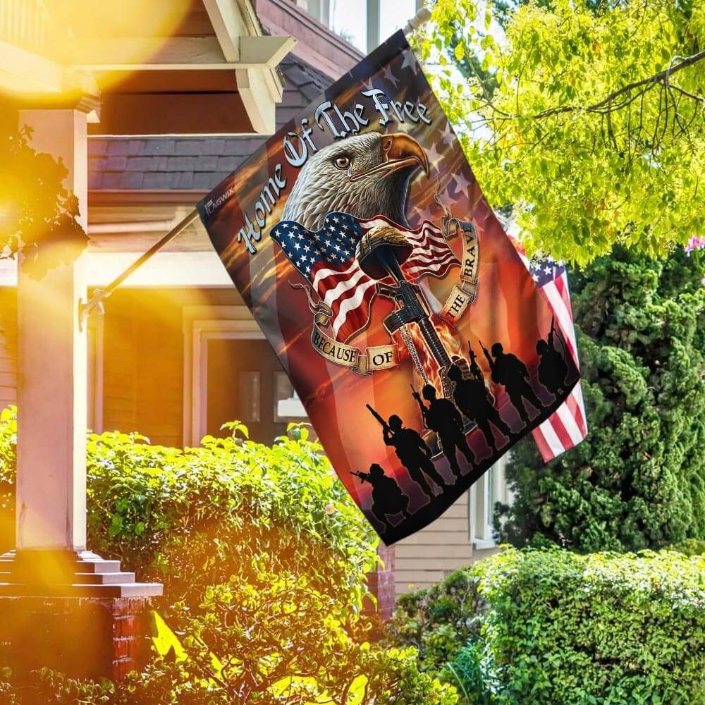 American Patriots. Home Of The Free Because Of The Brave Eagle Flag