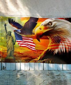 american pride grommet flag eagle sunset freedom lnt227gf 1089