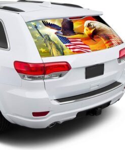 american pride rear window decal eagle sunset freedom lnt227cd 4081