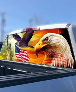 american pride rear window decal eagle sunset freedom lnt227cd 6879