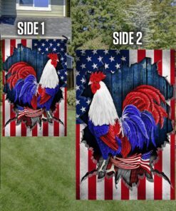american rooster chicken flag ddh3142fv1 4036