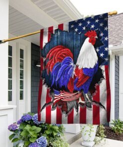 American Rooster Chicken Flag DDH3142Fv1