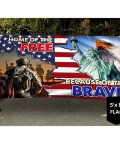 american soldiers grommet flag home of the free because of the brave ddh2976gf 2051