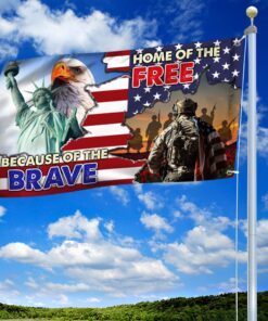 american soldiers grommet flag home of the free because of the brave ddh2976gf 2292