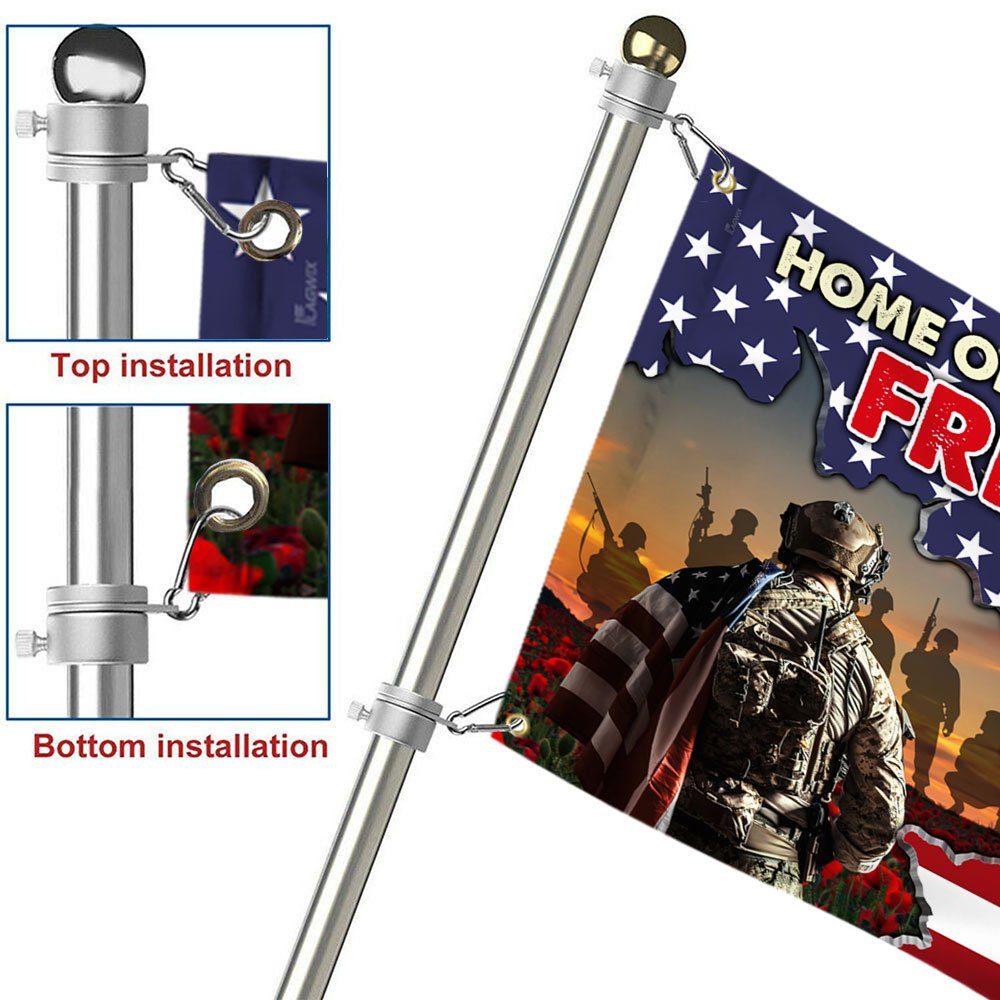 American Soldiers Grommet Flag Home Of The Free Because Of The Brave DDH2976GF - Image 6