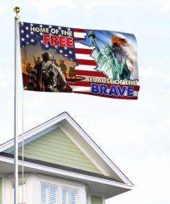 american soldiers grommet flag home of the free because of the brave ddh2976gf 8855
