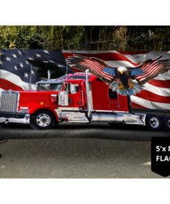 american truck. patriot trucker american eagle grommet flag thn3712gfv1 6856