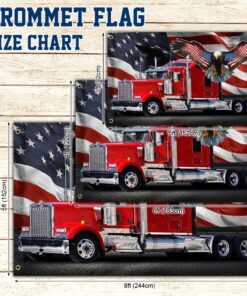 american truck. patriot trucker american eagle grommet flag thn3712gfv1 7464