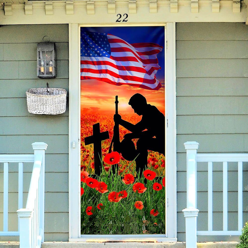 American Veteran Door Cover Lest We Forget NNT73Dv5 - Image 2
