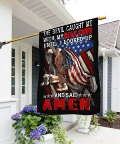 American Veteran Flag Amen NTB53F