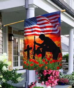 American Veteran Flag Lest We Forget NTT73Fv5