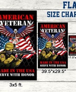 american veteran memorial made in the usa serve with honor flag mln1090f 4024