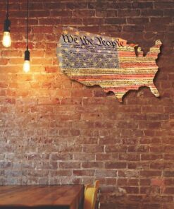 american we the people hanging metal sign map nnt121ms 4619