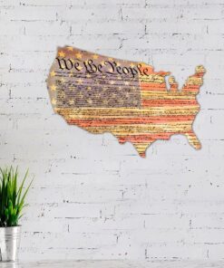 american we the people hanging metal sign map nnt121ms 8797
