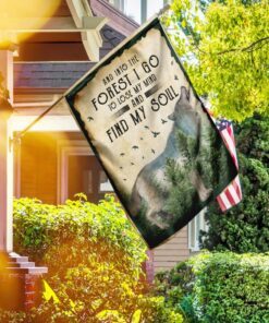 And Into The Forest Wolf Flag