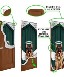 angel german shepherd dog door cover 2482