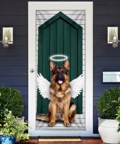 angel german shepherd dog door cover 3953