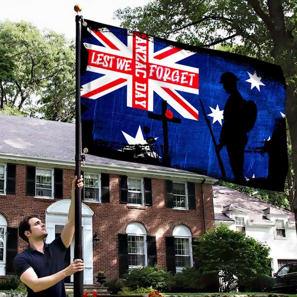 Anzac Day. Lest We Forget. 25 April Grommet Flag NNT444GF - Image 4
