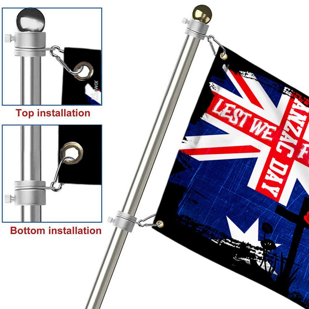 Anzac Day. Lest We Forget. 25 April Grommet Flag NNT444GF - Image 6