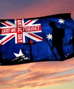 Anzac Day. Lest We Forget. 25 April Grommet Flag NNT444GF
