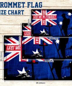 anzac day. lest we forget. 25 april grommet flag nnt444gf 3554