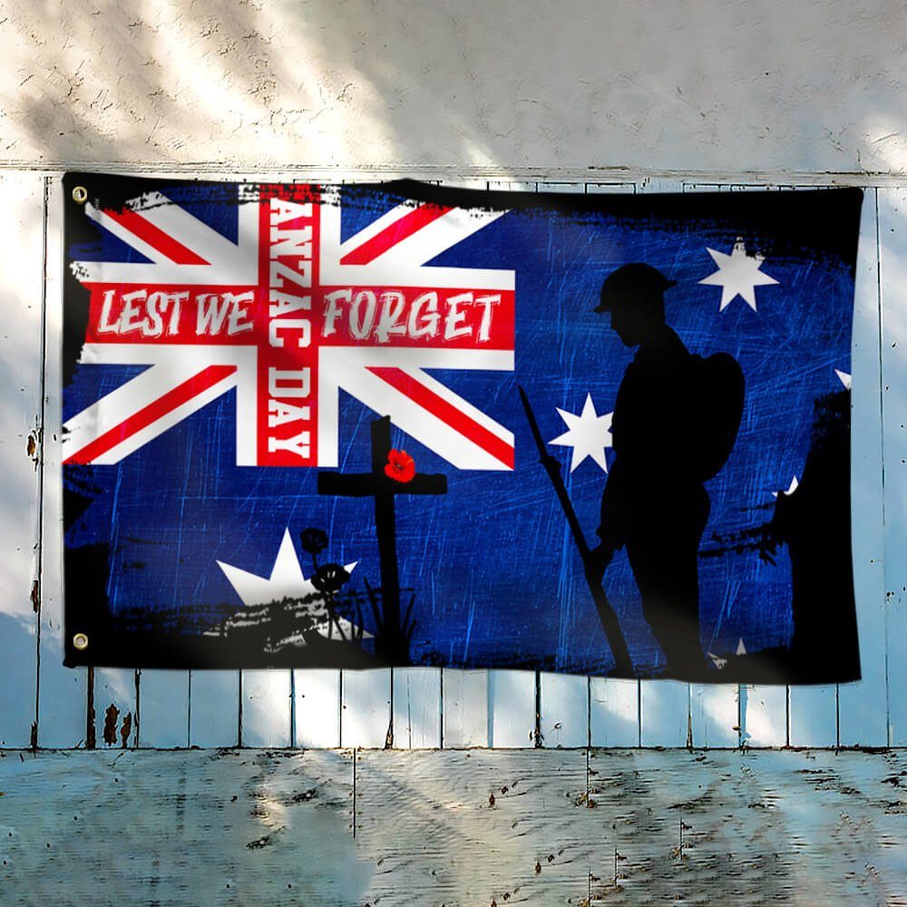 Anzac Day. Lest We Forget. 25 April Grommet Flag NNT444GF - Image 3
