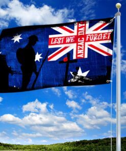 anzac day. lest we forget. 25 april grommet flag nnt444gf 4916