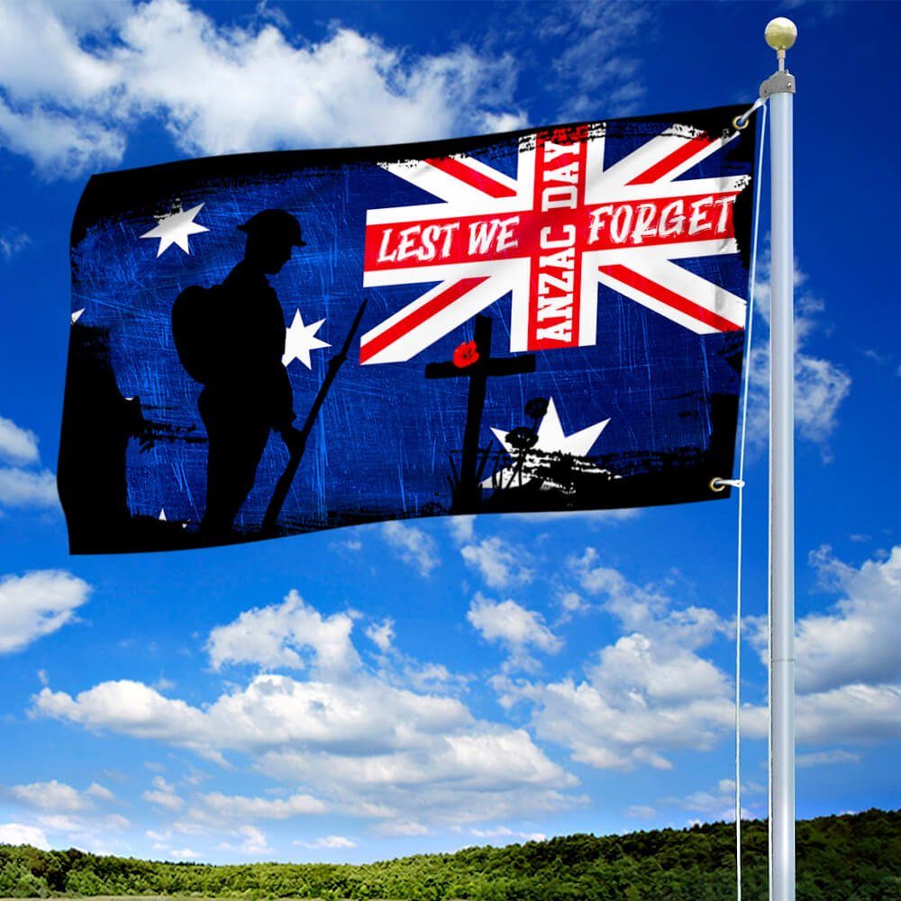 Anzac Day. Lest We Forget. 25 April Grommet Flag NNT444GF - Image 2