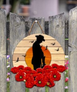 anzac day. lest we forget. poppy flower custom wooden sign nnt450wd 2409