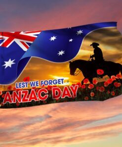ANZAC Day Australia Grommet Flag Lest We Forget TQN1084GF