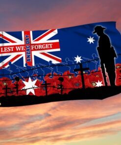 Anzac Day Australia Grommet Flag Lest We Forget TTN558GF