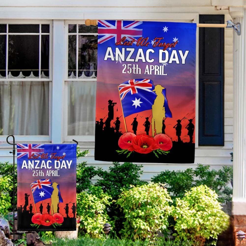 Anzac Day Australia Lest We Forget 25 April Australian Flag MLN1188F - Image 4