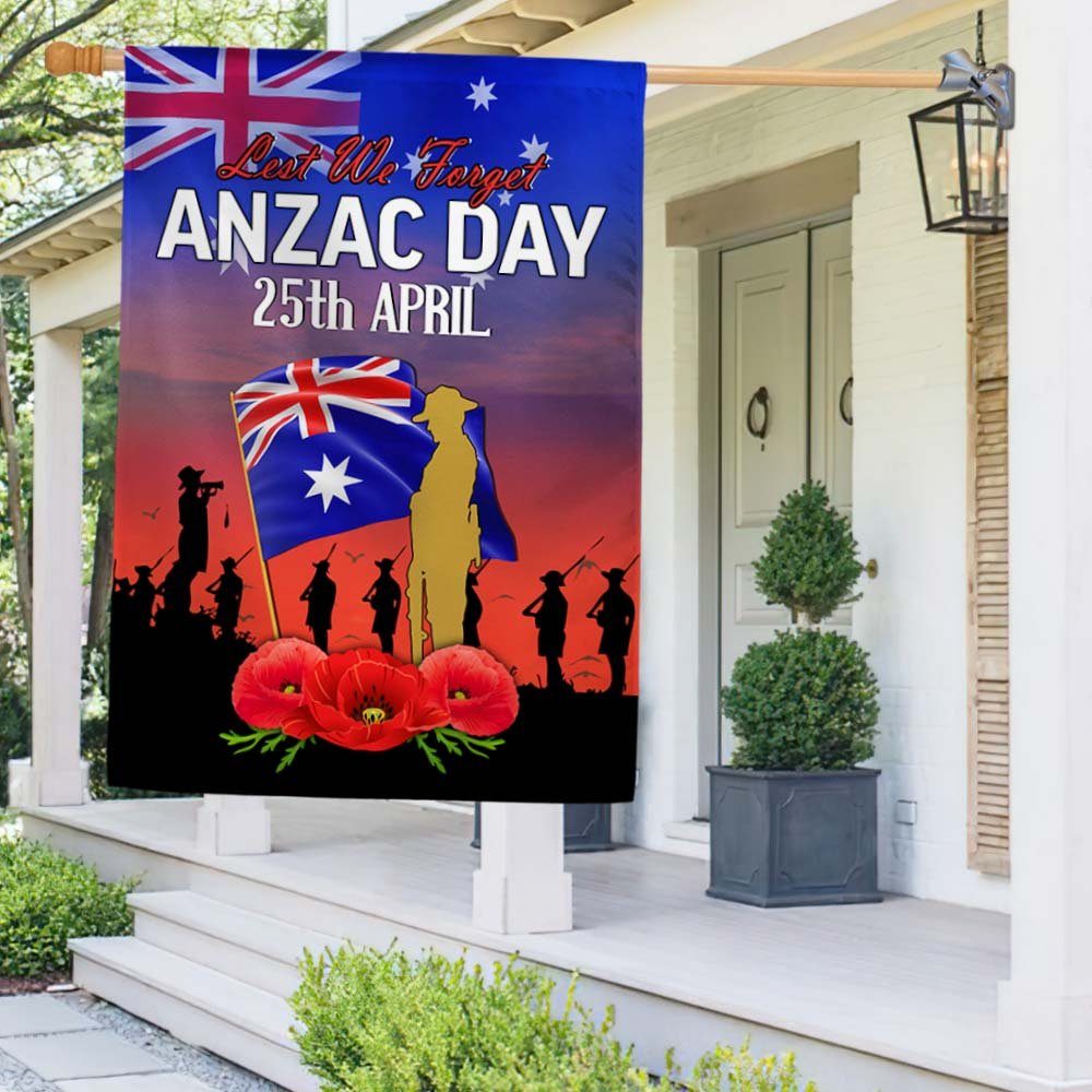 Anzac Day Australia Lest We Forget 25 April Australian Flag MLN1188F - Image 2