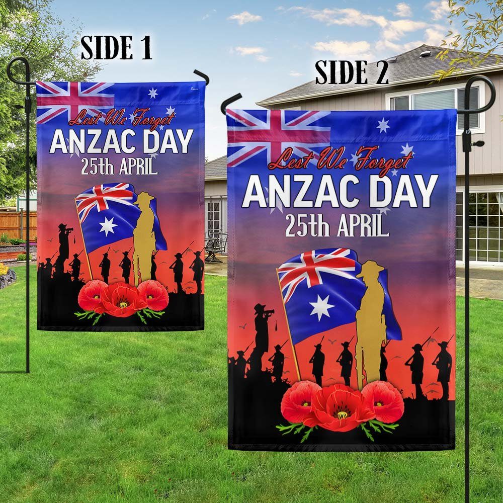 Anzac Day Australia Lest We Forget 25 April Australian Flag MLN1188F - Image 5