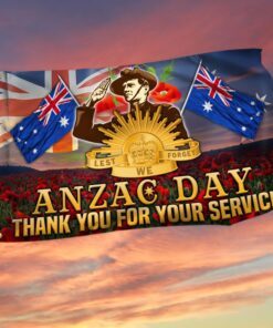 Anzac Day Australian Grommet Flag Thank You For Your Service DDH3362GF
