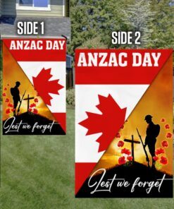 anzac day canada lest we forget canadian flag mln1147f 2452