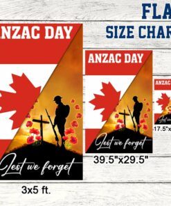 anzac day canada lest we forget canadian flag mln1147f 5554