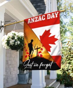 anzac day canada lest we forget canadian flag mln1147f 8627