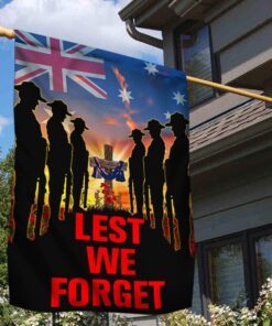 anzac day flag lest we forget australia qnn814f 6551